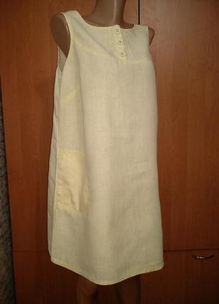 Льняное платье, сарафан, туника лён пог=49 см