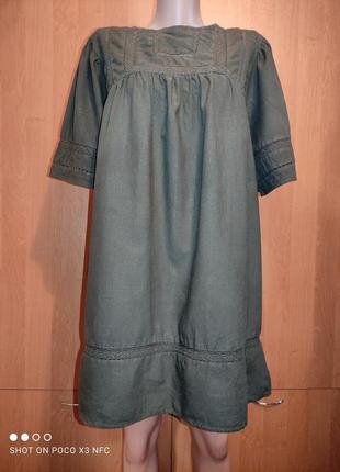 Крутое хлопковое платье с шортами под юбкой пог-50 см