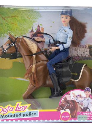 Кукла Бабри шарнирная с лошадкой Defa 8420, шарнирная лошадь