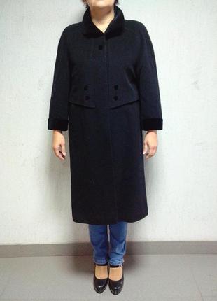 Шикарное пальто шерсть + кашемир пог-58 см
