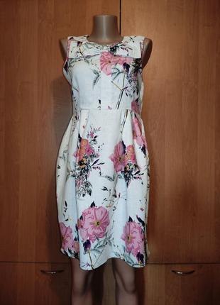 Очаровательное льняное платье, лен, из льна пог-44 см