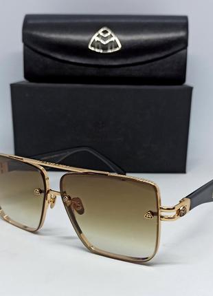 Maybach очки мужские солнцезащитные люксовые брендовые коричне...