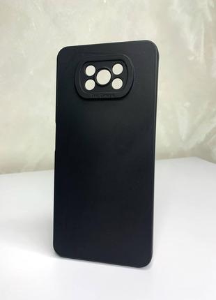 Силиконовый чехол для Poco X3 NFC \ Pro черный матовый бампер