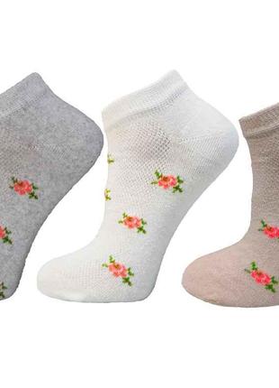 Шкарпетки жіночі сітка квіточки арт.501 WS р.36-40 12пар ТМ Жи...