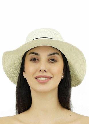 Летняя женская солнцезащитная соломенная шляпа канотье Колорит...