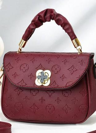 Модная женская мини сумочка клатч бордовый