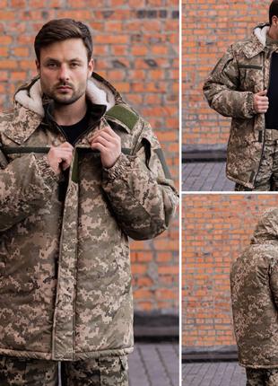 Куртка-бушлат военная мужская тактическая микро рип-стоп плаще...