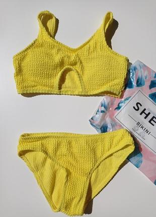 Купальник shein, "жатка", розмір 130 на 8-9 років