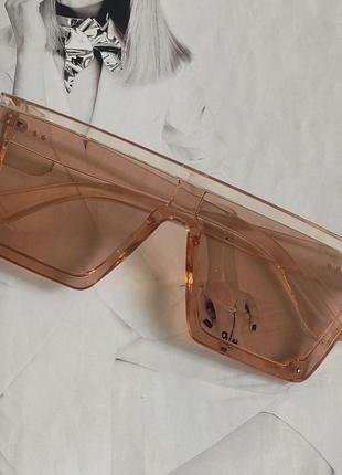 Солнцезащитные квадратные очки Бежевый (14604)