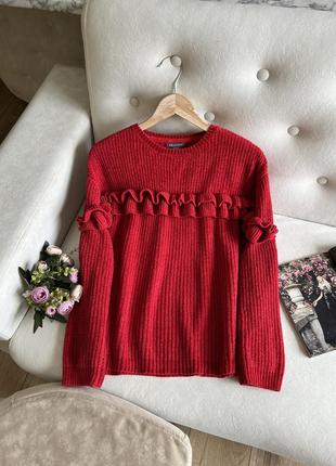Теплый красный свитер primark