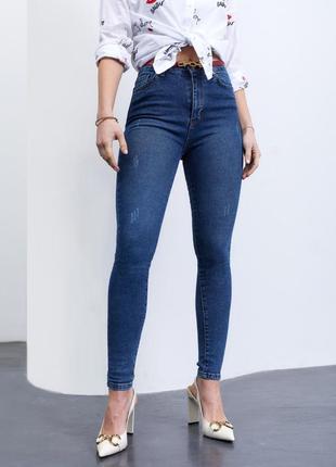 Стильні стрейтчиві джинси з потертостями Matalan