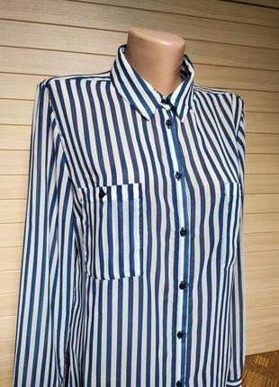 Блуза рубашка в полоску оверсайз orsay 🌿 размер m/42-44рр