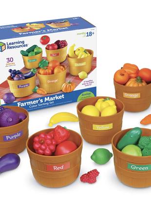 Большой игровой набор "Фермерские фрукты и овощи в ведерках" L...