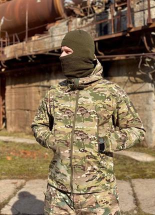 Тактична куртка Softshell мультикам армійська військова штурмо...