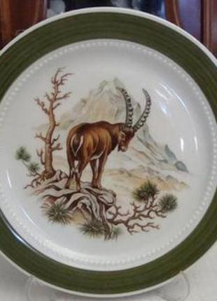 Красивая тарелка горный козел фарфор германия №д11