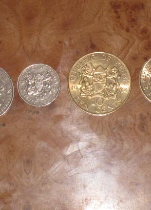 Монеты Кении - 4 шт.
