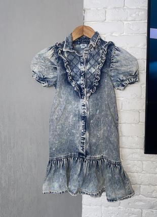 Джинсова сукня плаття на дівчинку 8 років river island
