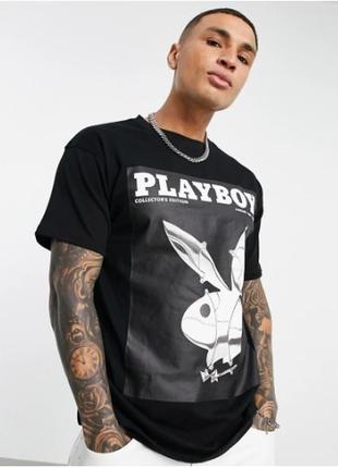 Футболка playboy x mennace black magazine t shirt