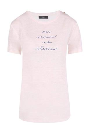 Женская удлиненная футболка diesel бледно розового цвета
