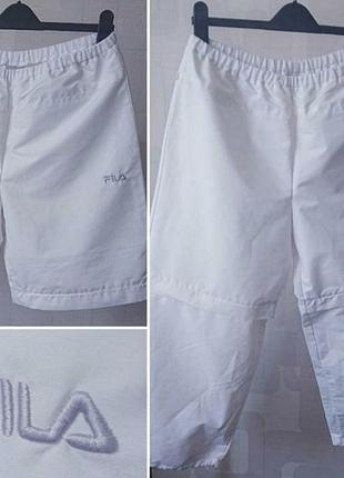 Белые мужские шорты бриджи трансформеры fila оригинал