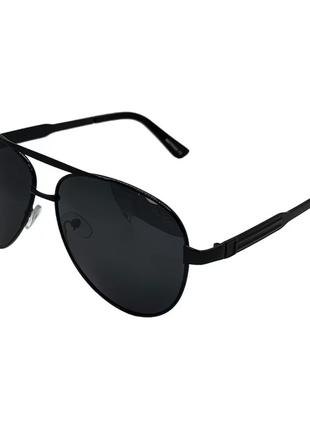 Солнцезащитные мужские очки авиаторы мужские черного цвета