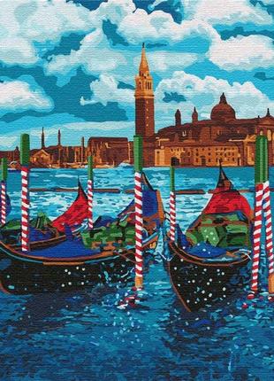 Картина для рисования по номерам на холсте венецианское такси ...