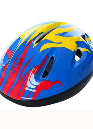 Детский шлем велосипедный ms 0013 с вентиляцией (синий)