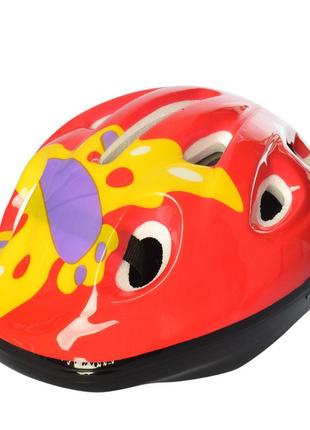 Детский шлем ms 1955 для катания на велосипеде (красно-желтый)