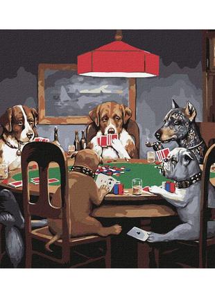 Картина по номерам "собаки играют в покер " идейка kho4327 40х...