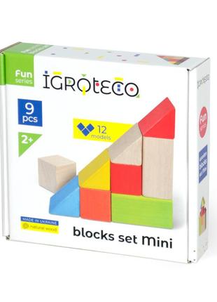 Детские деревянные кубики igroteco 900163 цветные