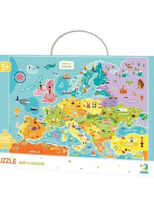 Детский пазл "карта европы" английская версия dodo 300124 из 1...