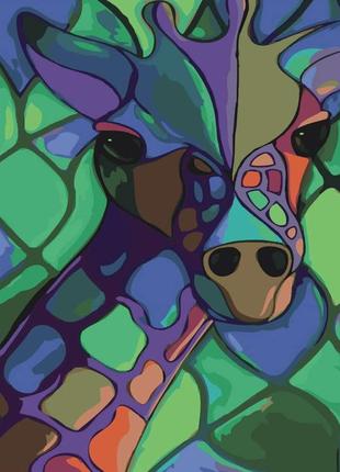 Картина по номерам разноцветный жираф 40х50 см sy6525