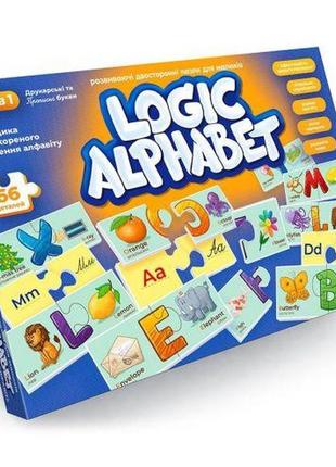 Развивающие пазлы "logic alphabet", англо-украинский