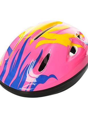 Детский шлем велосипедный ms 0013 с вентиляцией (розовый)