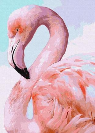 Картина по номерам "розовый фламинго"  идейка kho4397 40х50 см