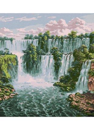 Картина по номерам "живописный водопад" сергей лобач идейка kh...