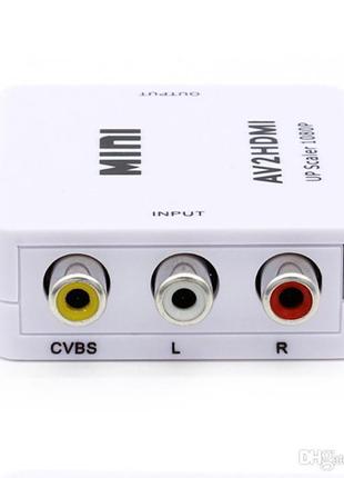 Конвертер AV RCA to HDMI тюльпан переходник, адаптер AV2HDMI, ...