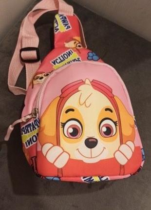 Рожева дитяча сумка з мультику щенячий патруль
