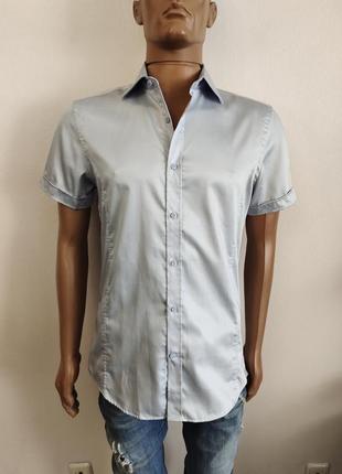 Стильная летняя мужская рубашка slim fit devred, франция, р.s
