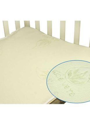 Жаккардовый водонепроницаемый наматрасник aloe vera на резинке...