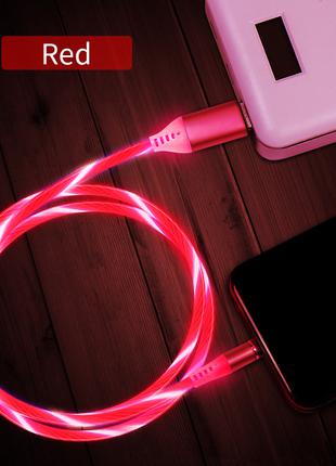 Магнитный неоновый модный кабель 3 в 1 для зарядки Iphone, Androi