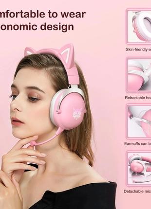 Наушники игровые Onikuma Bluetooth Gaming Headset CAT Ear