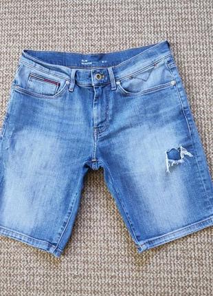 Tommy hilfiger джинсовые шорты slim scanton оригинал (w31 - s)