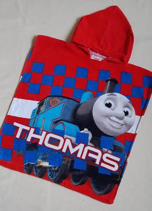 Пончо thomas&friends детское пляжное полотенце с капюшоном для...