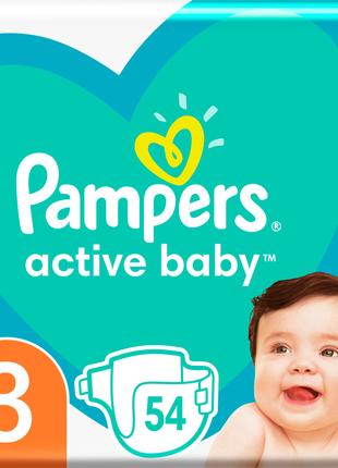Подгузник Pampers Active Baby Размер 3 (6-10 кг) 54 шт