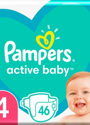 Подгузник Pampers Active Baby Maxi Размер 4 (9-14 кг) 46 шт