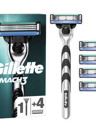 Бритва Gillette Mach3 c 5 сменными картриджами