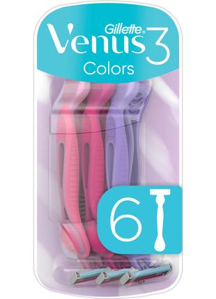 Бритва одноразовая Gillette Venus 3 Colors 6 шт.