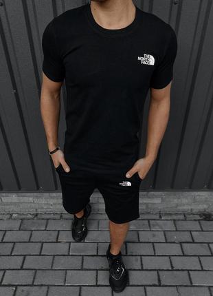 Комплект tnf футболка чорна + шорти
