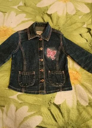 Куртка джинсова на дівчинку р.104